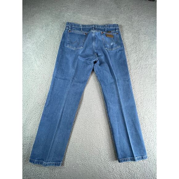 Vintage Wrangler Jeans Mens 36x30 Blue 13MWZ Denim Cowboy Boot Cut Fit Stonewash - Picture 6 of 8